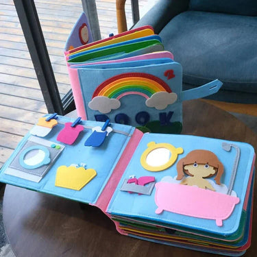Montessori Felt Book For Kids With 16 Interactive Stories And Activities - Image 2