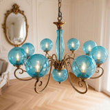 Multi-Arm Glass Chandelier With Spherical Globes - Image 15