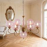 Multi-Arm Glass Chandelier With Spherical Globes - Image 18