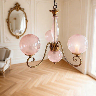 Multi-Arm Glass Chandelier With Spherical Globes - Image 2
