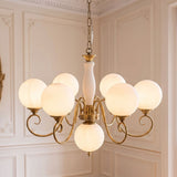 Multi-Arm Glass Chandelier With Spherical Globes - Image 21