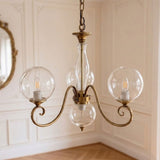 Multi-Arm Glass Chandelier With Spherical Globes - Image 7