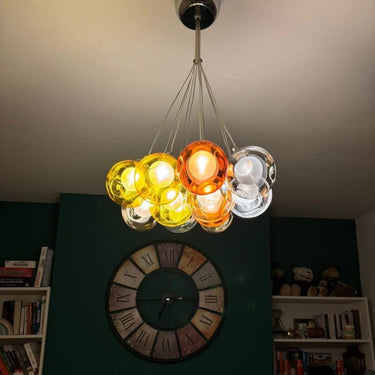 Multi-Color Cluster Glass Ball Pendant Light - Image 4