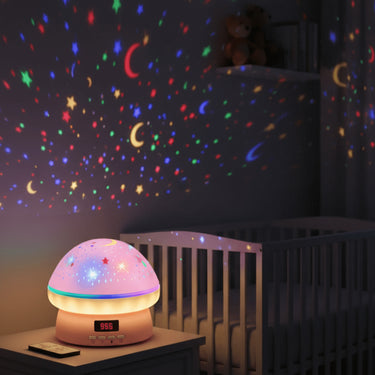Mushroom Star Projector Night Light With 360-Degree Rotating Projection - Image 1