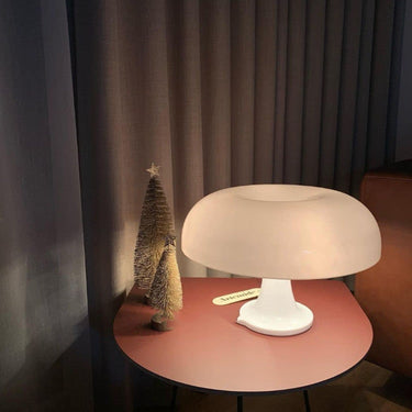 Mushroom Table Lamp With Opal Effect Dome Shade - Image 1