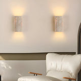 Natural Stone Cylinder Wall Sconce With Integrated LED Light - Image 1