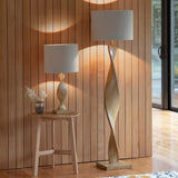 Oak Wood Twisted Floor Lamp - Image 8