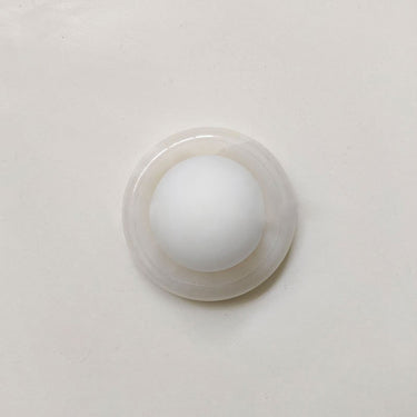 Onyx Wall Lamp With Marble Ring Design And Hand-Finished Body - Image 3
