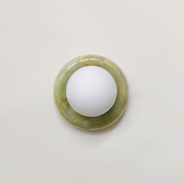 Onyx Wall Lamp With Marble Ring Design And Hand-Finished Body - Image 7