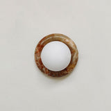 Onyx Wall Lamp With Marble Ring Design And Hand-Finished Body - Image 9