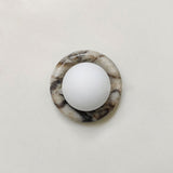 Onyx Wall Lamp With Marble Ring Design And Hand-Finished Body - Image 8