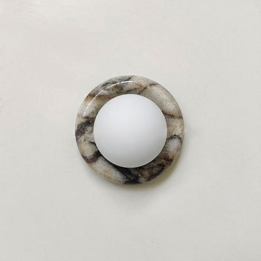 Onyx Wall Lamp With Marble Ring Design And Hand-Finished Body - Image 8