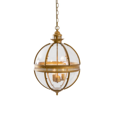 Ornate Metal Spherical Pendant Light - Image 1
