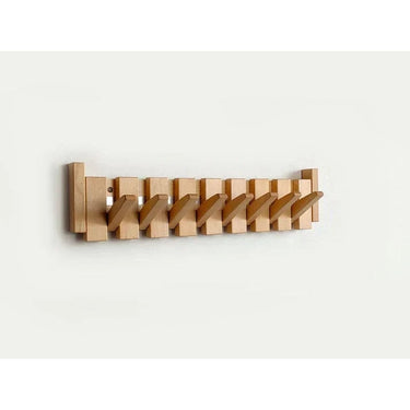Piano Shape Design Wooden Wall Coat Rack - Image 7