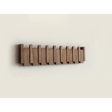 Piano Shape Design Wooden Wall Coat Rack - Image 8