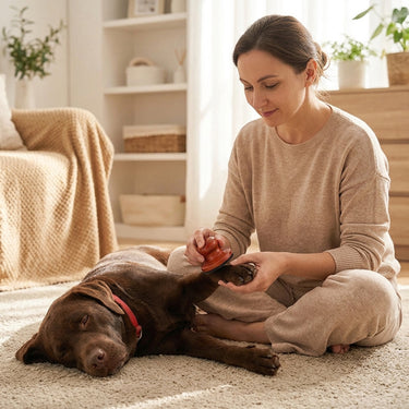 Quiet Pet Nail File For Dogs And Cats With Ergonomic Wooden Handle And Replaceable Sandpaper Pads - Image 3