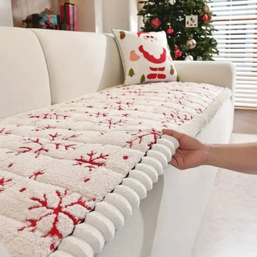 Quilted Christmas Sofa Cushion With Winter Design - Image 6