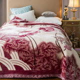 Quilted Plush Weighted Blanket With Floral Pattern - Image 4