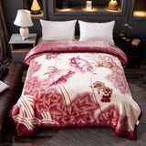 Quilted Plush Weighted Blanket With Floral Pattern - Image 5