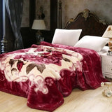 Quilted Plush Weighted Blanket With Floral Pattern - Image 7