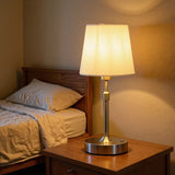 Rechargeable Telescopic Table Lamp With Pleated Fabric Shade - Image 7