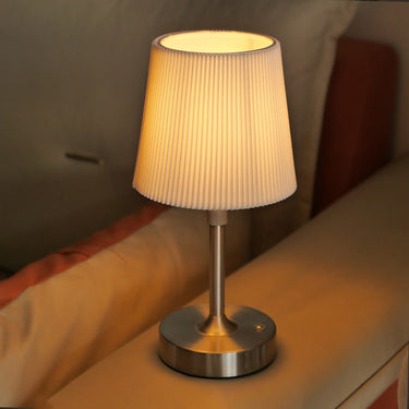 Rechargeable Telescopic Table Lamp With Pleated Fabric Shade - Image 8