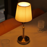 Rechargeable Telescopic Table Lamp With Pleated Fabric Shade - Image 5