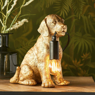 Resin Labrador Puppy Table Lamp With Inline Switch - Image 3