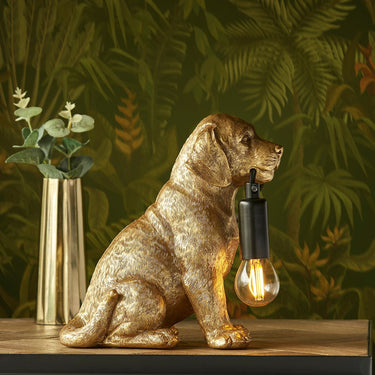 Resin Labrador Puppy Table Lamp With Inline Switch - Image 5