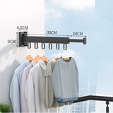 Retractable Drying Rack With Folding Wall-Mount Hanger Design For Cloth That Disappears When You're Done - Image 11