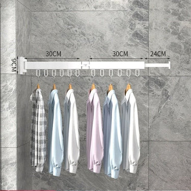 Retractable Drying Rack With Folding Wall-Mount Hanger Design For Cloth That Disappears When You're Done - Image 14