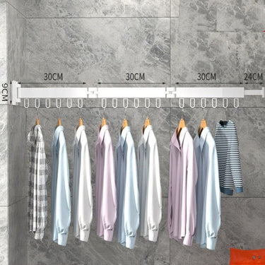 Retractable Drying Rack With Folding Wall-Mount Hanger Design For Cloth That Disappears When You're Done - Image 16