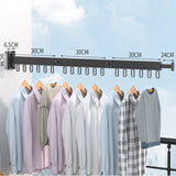 Retractable Drying Rack With Folding Wall-Mount Hanger Design For Cloth That Disappears When You're Done - Image 9