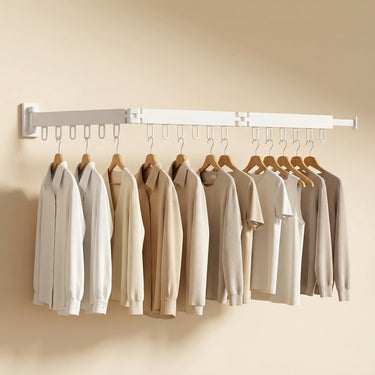 Retractable Wall Drying Rack Foldable Clothes With Mounted Design For Indoor And Outdoor Use - Image 5