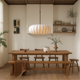 Ribbed Fabric Round Lantern Pendant Light - Image 1