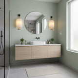 Ribbed Glass Lantern Wall Sconce With Twin Stems - Image 5