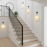 Ribbed Glass Lantern Wall Sconce With Twin Stems - Image 7