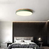 Round Flush Ceiling Light With Solid Wood Rim - Image 10