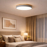 Round Flush Ceiling Light With Solid Wood Rim - Image 8