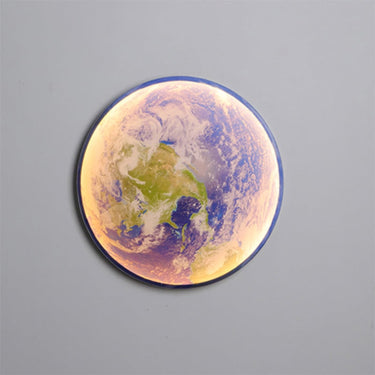 Round Wall Sconce With Mural Design - Image 3