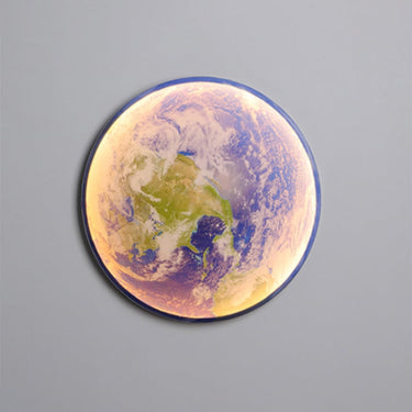 Round Wall Sconce With Mural Design - Image 4