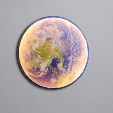Round Wall Sconce With Mural Design - Image 5