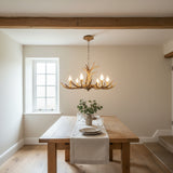 Rustic Antler Chandelier With Wood-Effect Finish - Image 1
