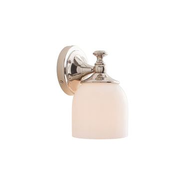 Short Arm Wall Sconce With Frosted Shade - Image 1