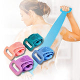 Silicone Shower Brush With Dual-Sided Exfoliating Surface And Stretch Handle - Image 1