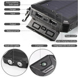 Solar Charger Power Bank With Dual USB Ports LED Flashlight And IP44 Waterproofing - Image 8