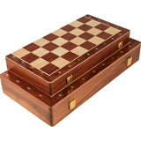 Solid Wood Set Wooden Chess Board - Image 1
