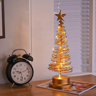 Spiral Wire LED Christmas Tree Light With Star Topper - Image 2