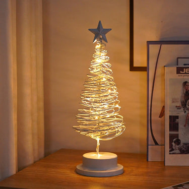 Spiral Wire LED Christmas Tree Light With Star Topper - Image 6