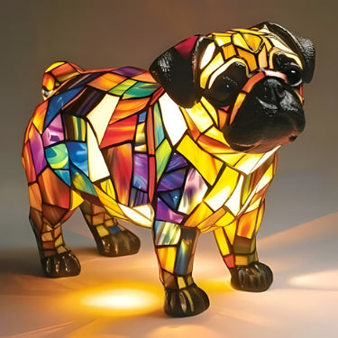 Stained Glass Animal-Shaped Tiffany Table Lamp With LED Light - Image 16